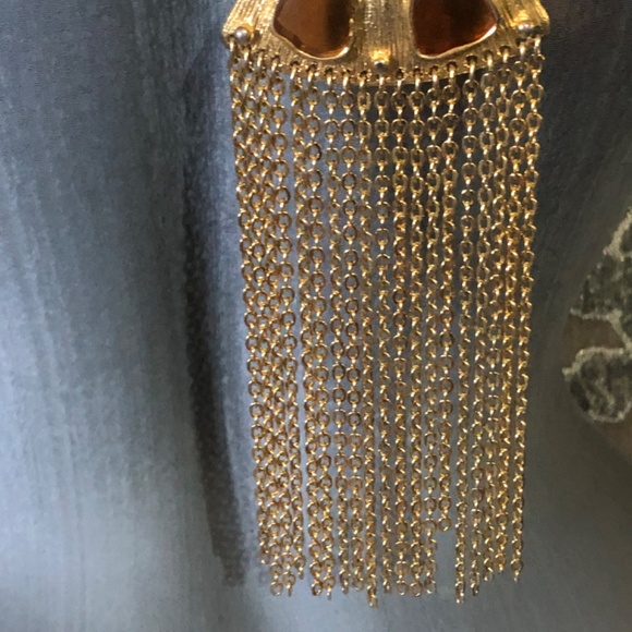 TRIFARI GOLD TONE GLASS CHAIN NECKLACE $650 - Picture 10 of 13